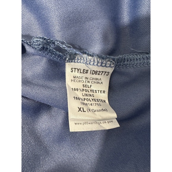 Orange Creek Blue With Velvet Floral Print Dress Cottagecore Prairie Boho Sz XL - Picture 4 of 7